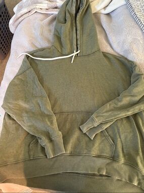 aerie Olive Green Hooded Sweatshirt